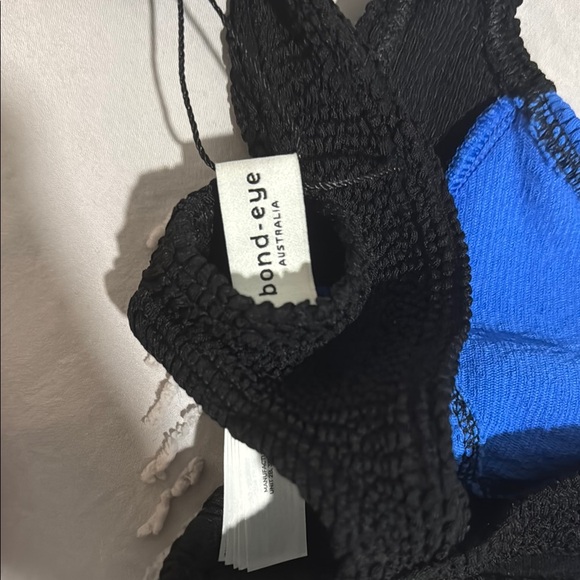 Bond-eye Black Blue scrunch Textured Swimwear Bikini - Picture 5 of 7